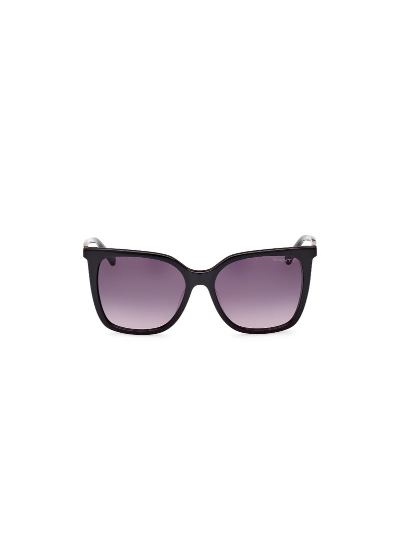 GANT Women's UV Protection Butterfly Shape Acetate Sunglasses GA809301B55 - Lens Size: 55 Mm - Shiny Black - Image 2